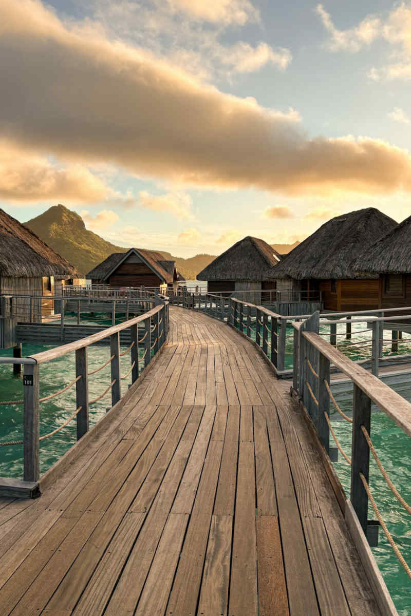 Wall Poster - Full Moon in Bora Bora