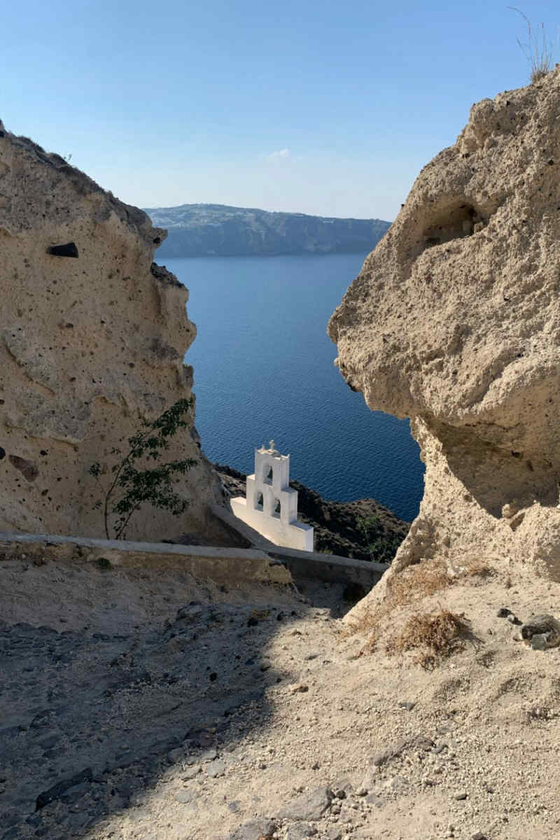 Wall Poster - Lighthouse in Santorini