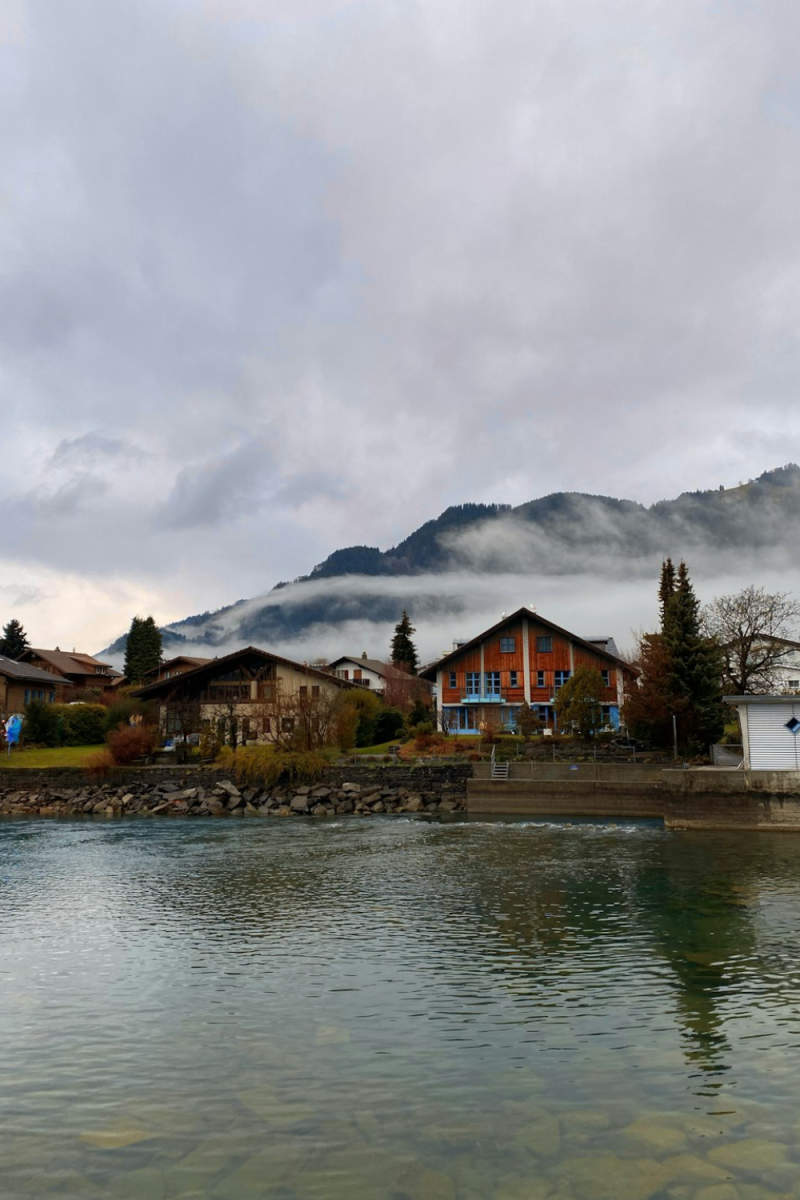 Wall Poster - Morning Mist in Interlaken