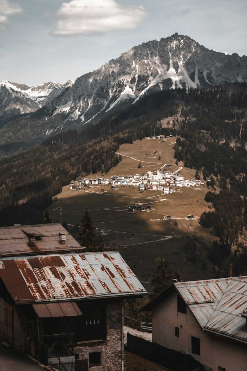 Wall Poster - Mountain Village in the Dolomites