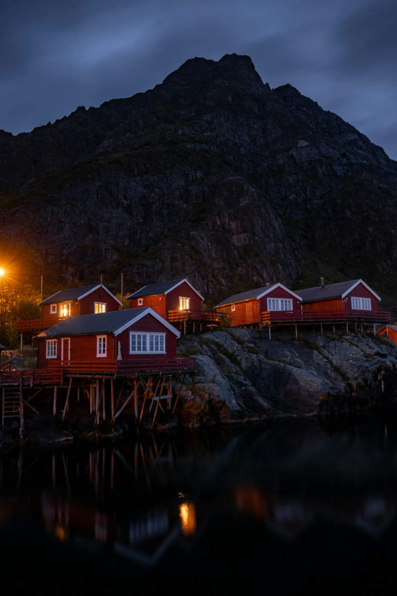 Wall Poster - Night Market in the Lofoten Islands