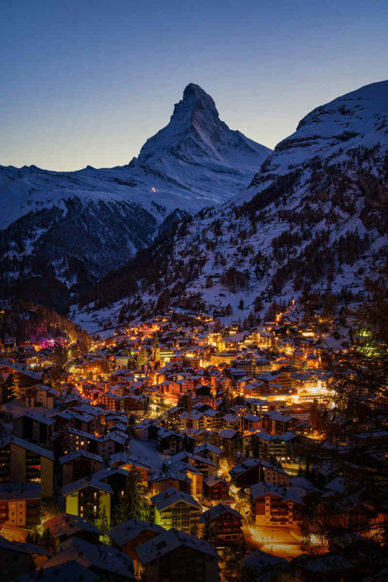 Wall Poster - Night Market in Zermatt