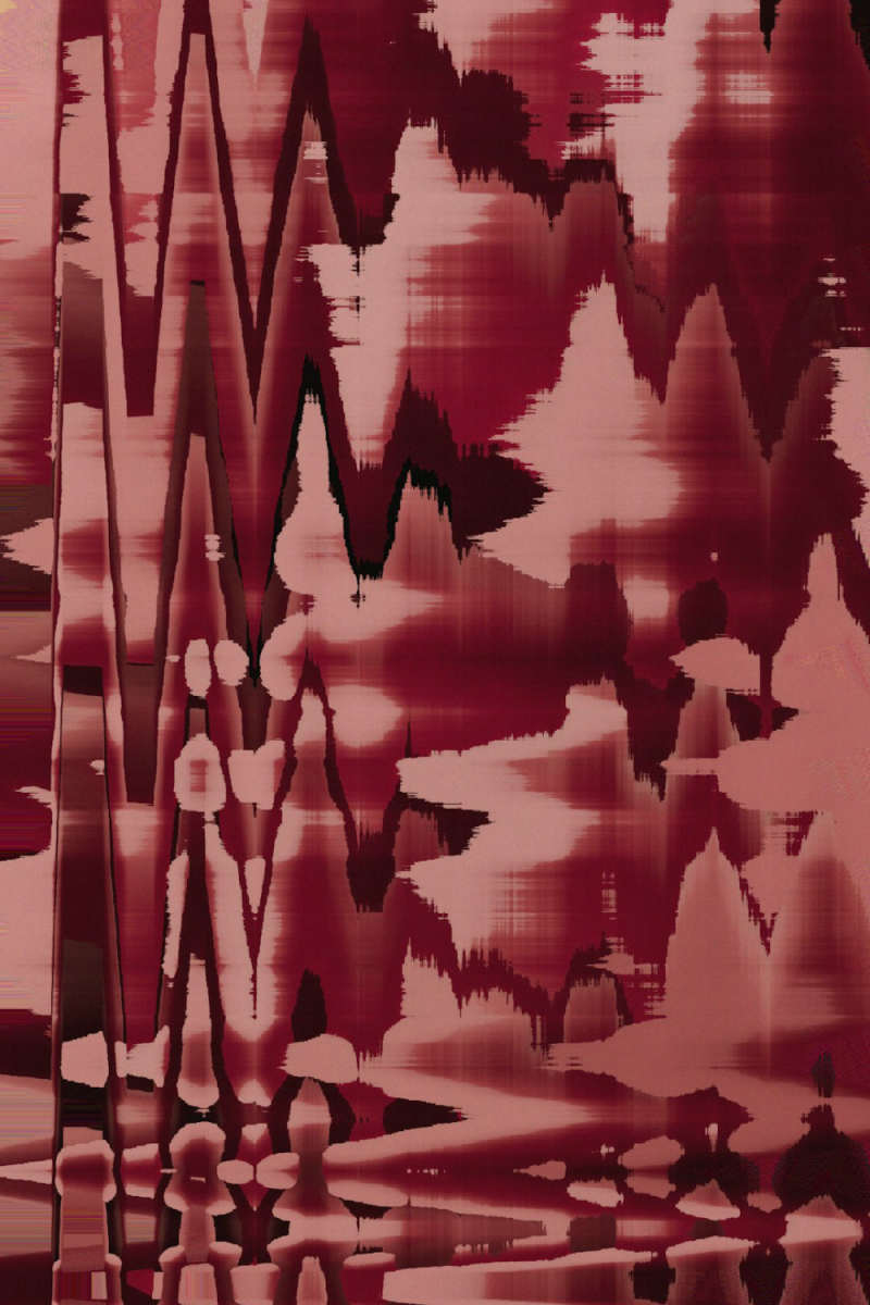 Wall Poster - Northern Lights in Burgundy