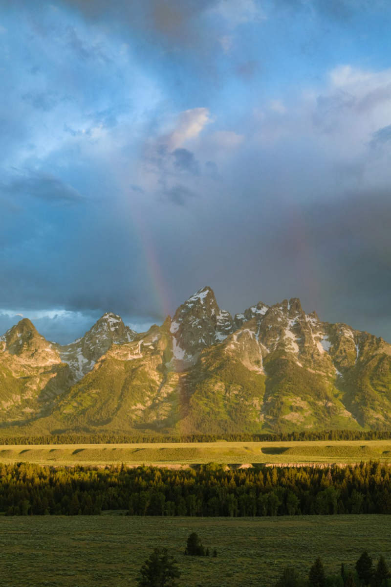 Wall Poster - Northern Lights in the Grand Tetons